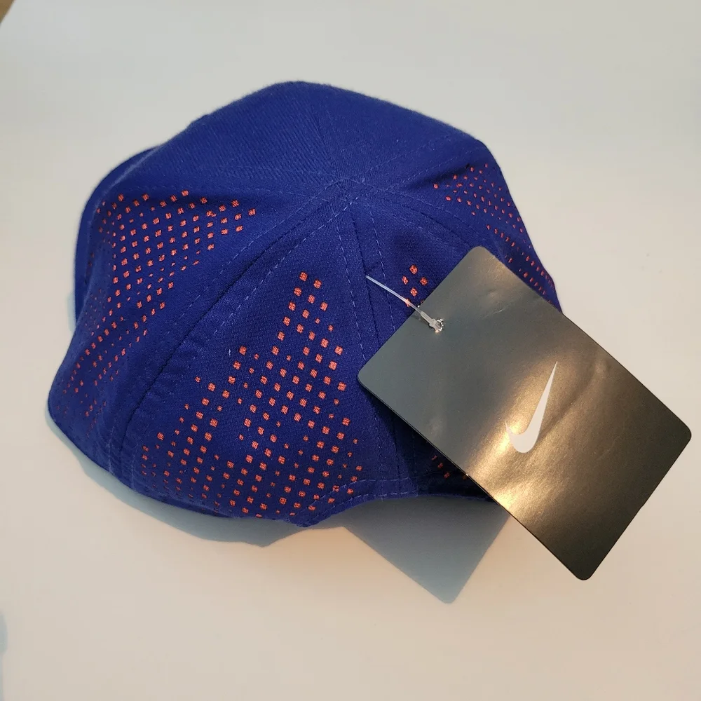NWOT Nike True Swoosh Hat Unisex Blue and Orange‎ Logo Size 4-7